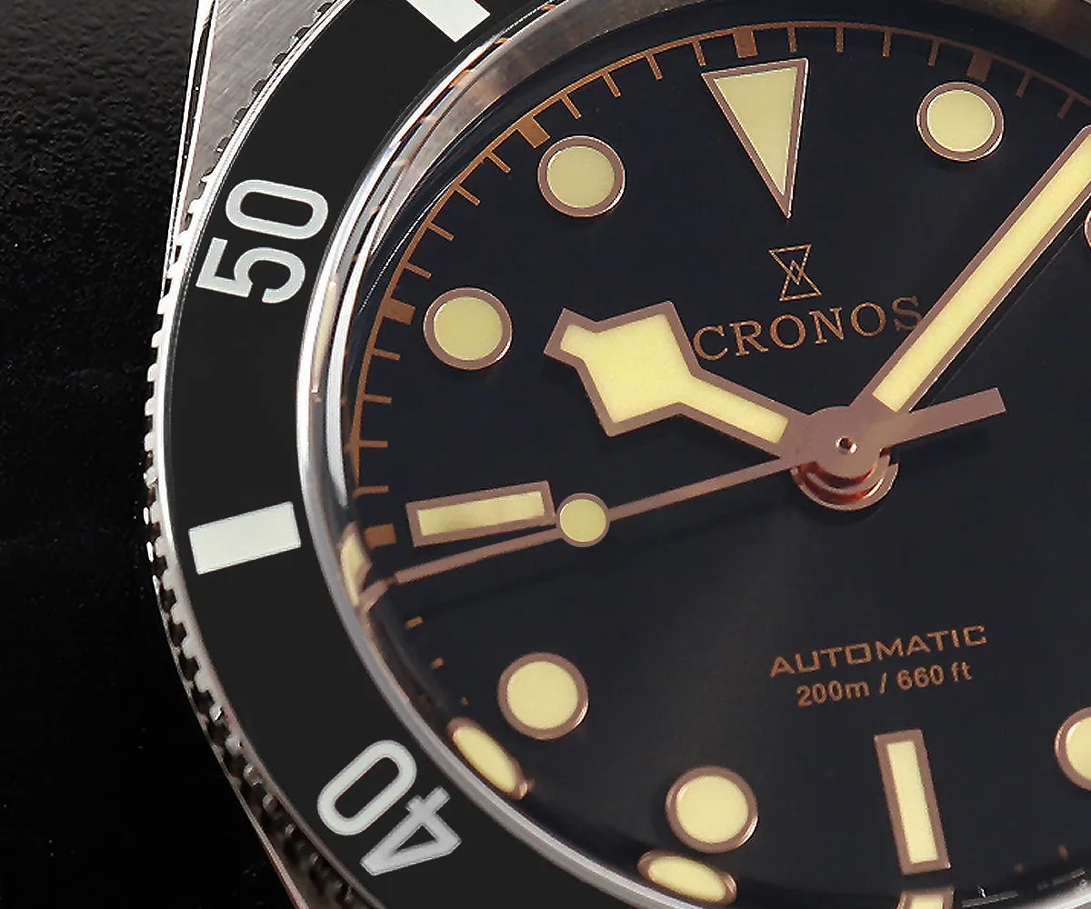 Cronos 37mm Vintage Diver Watch L6033