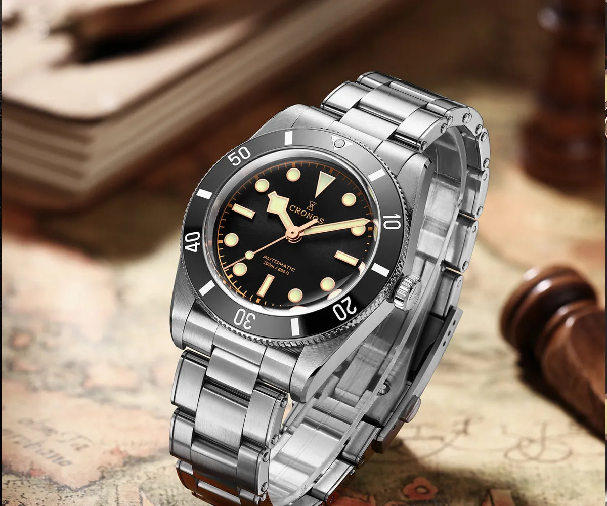 Cronos 37mm Vintage Diver Watch L6033