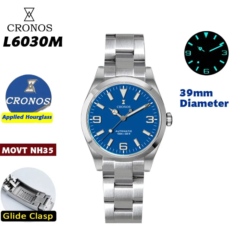 Cronos 39mm NH35 Explore Dive Watch L6030