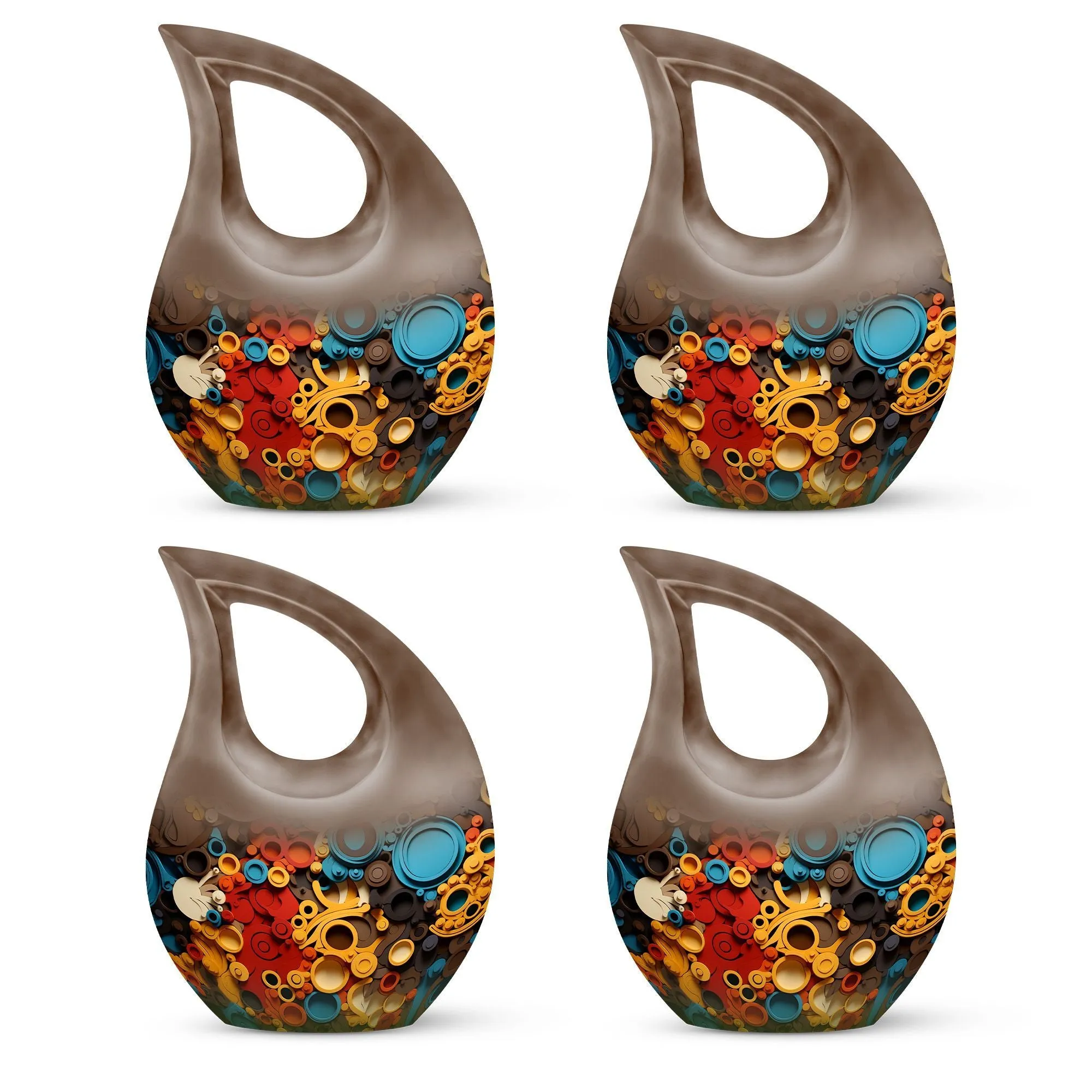 Cross Drop Abstract Orbits Mosaic Personalization Memorial Urn
