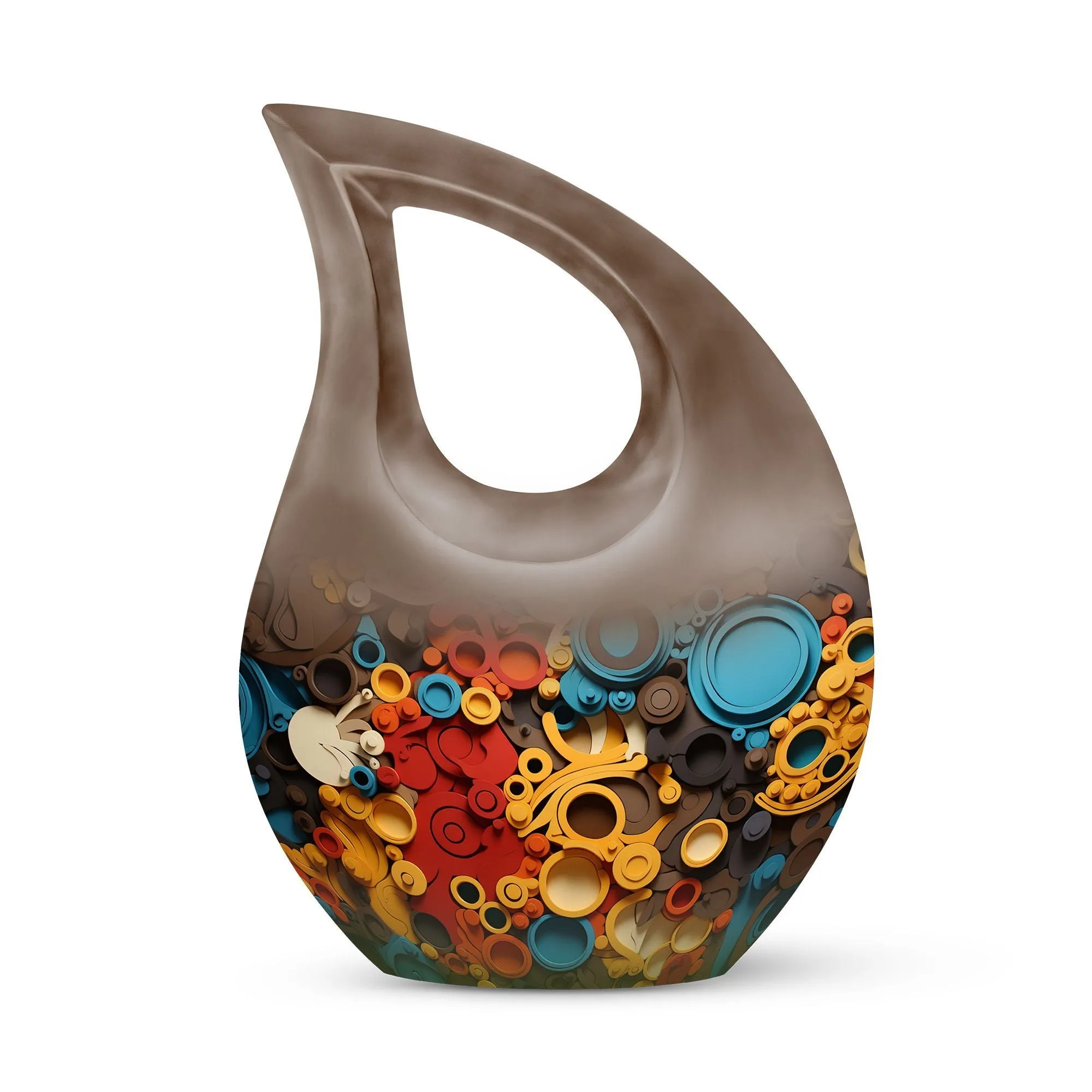 Cross Drop Abstract Orbits Mosaic Personalization Memorial Urn