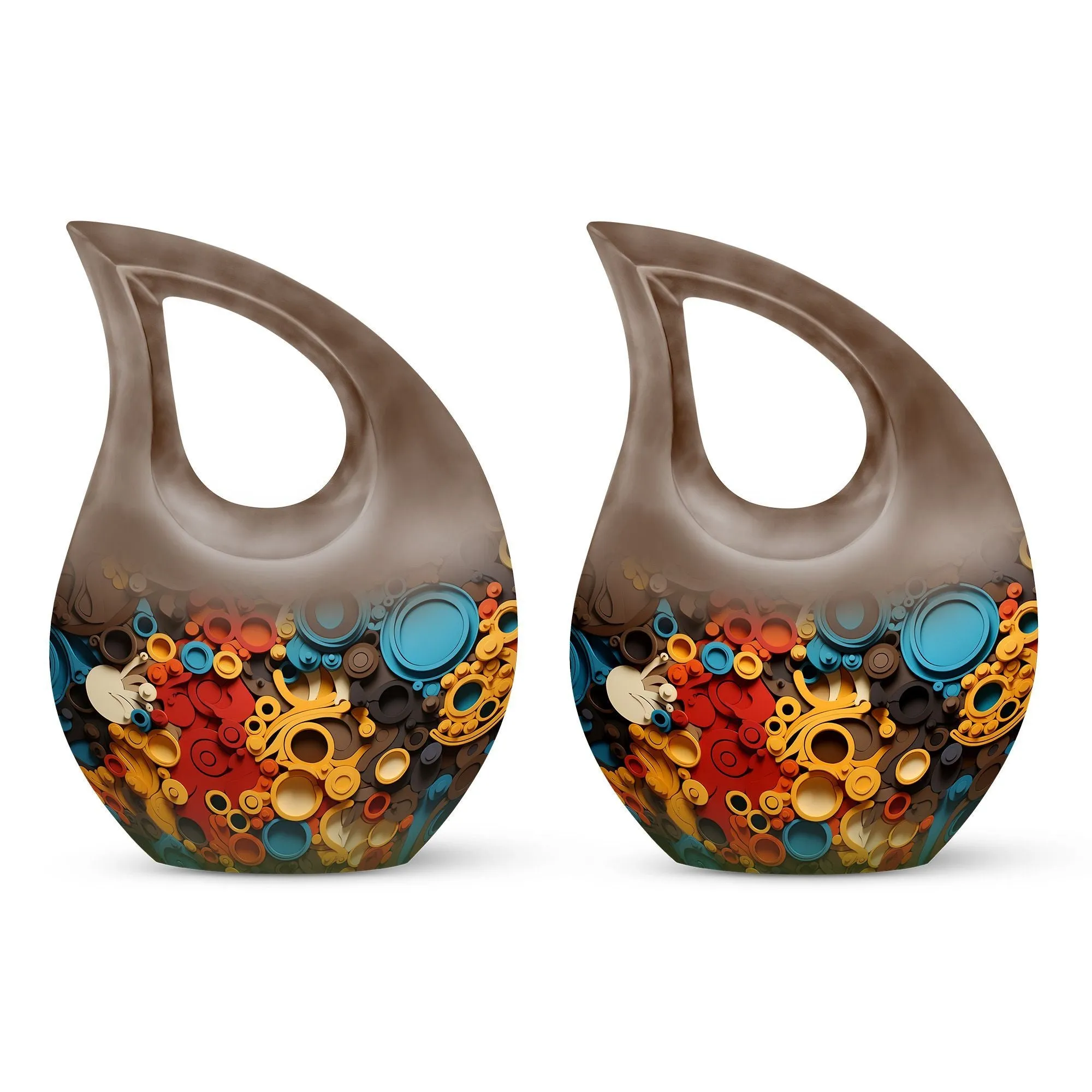 Cross Drop Abstract Orbits Mosaic Personalization Memorial Urn