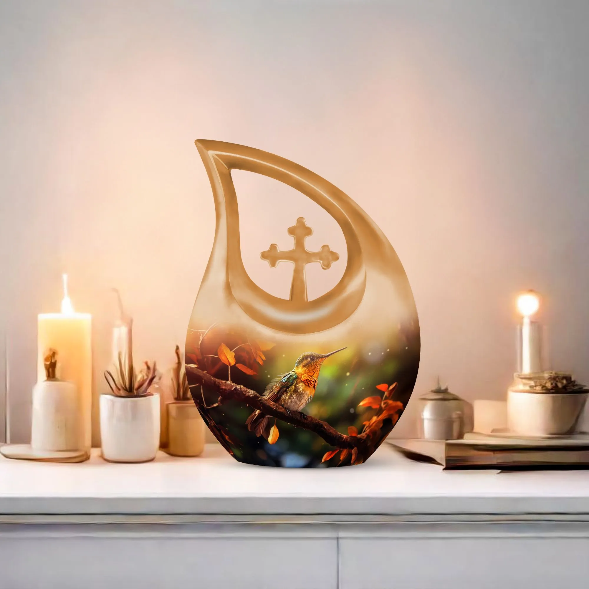 Cross Drop Bird Urn:  Containers Cremation Urn For Human Ashes