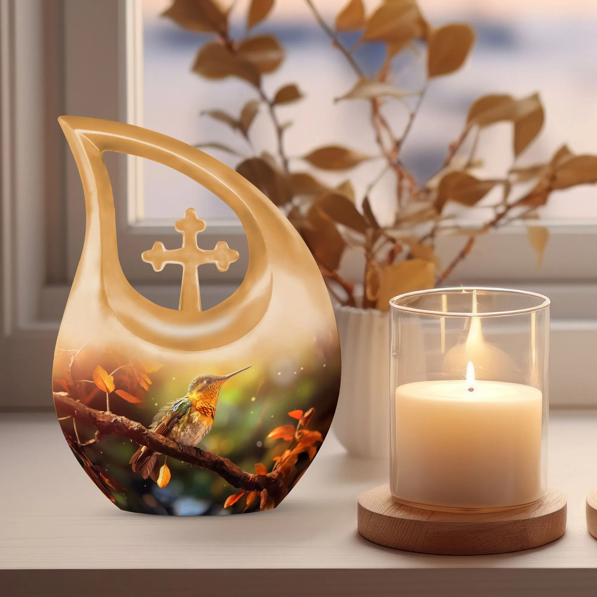 Cross Drop Bird Urn:  Containers Cremation Urn For Human Ashes