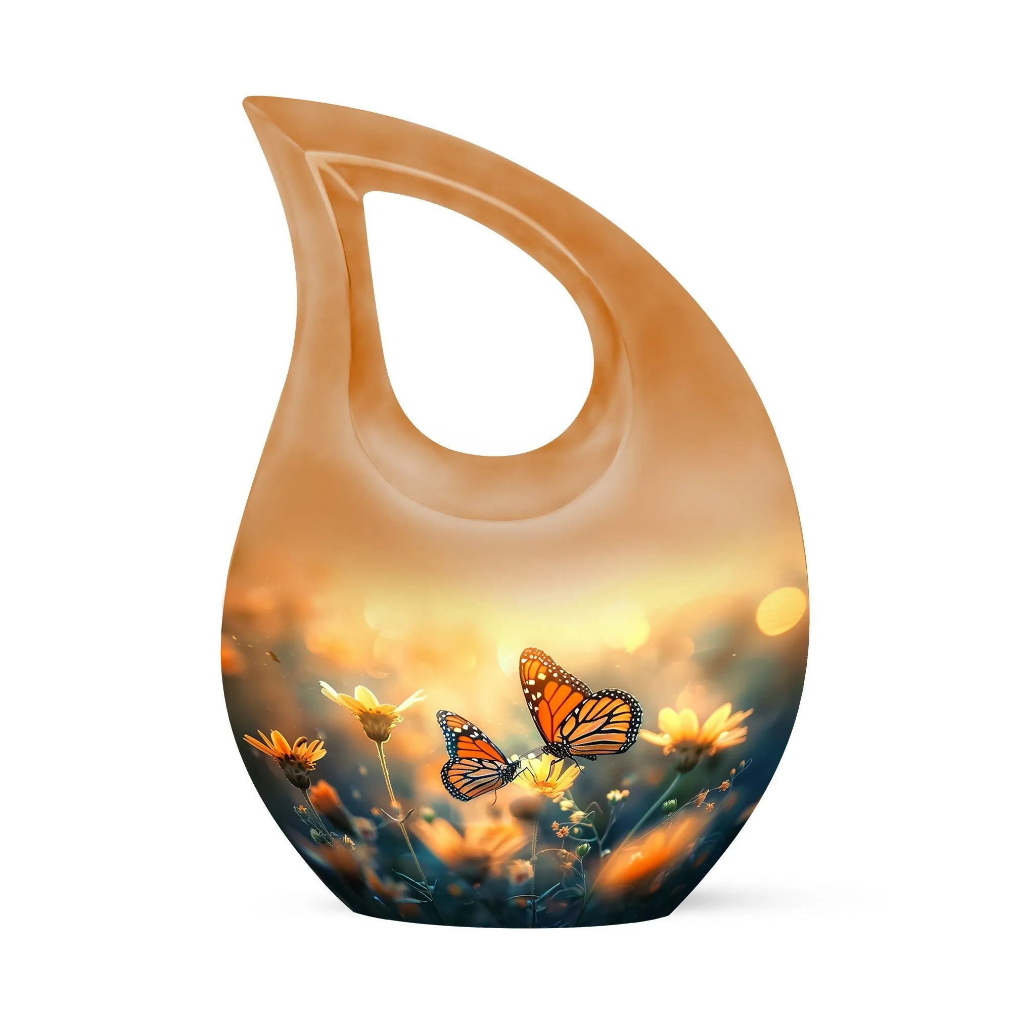 Cross Drop Butterfly Urn - Memorial Keepsake Custom Urn