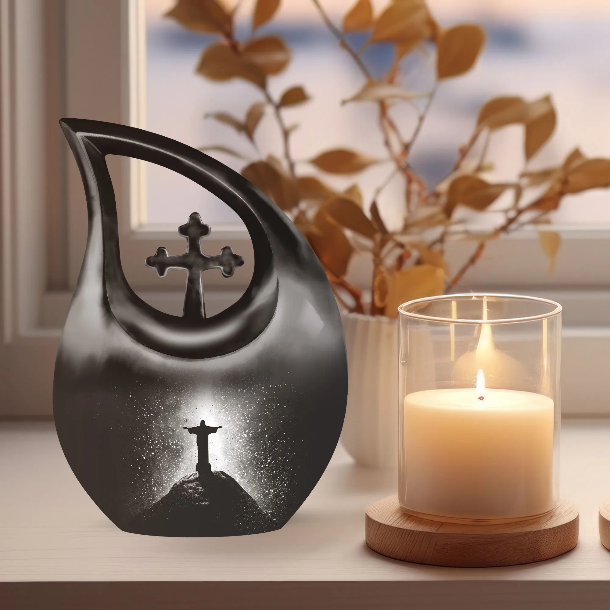 Cross Drop Custom Urns for Ashes - Xxl Urn For Human Ashes