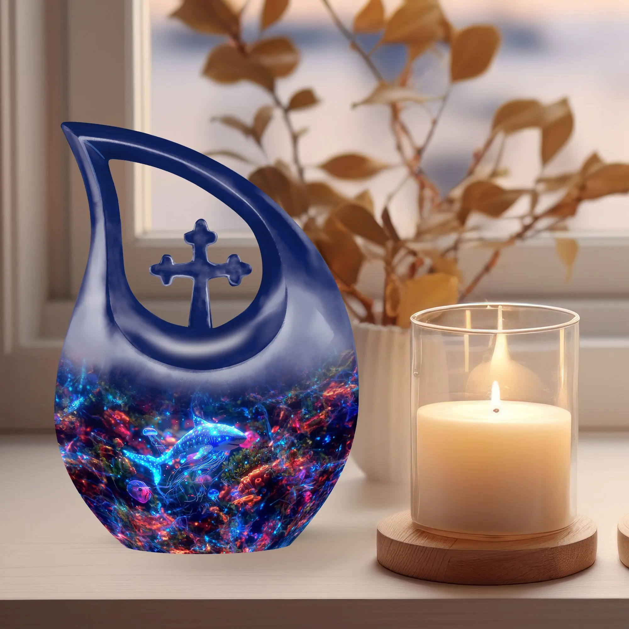 Cross Drop Fish Memorial Urn, A Testament of Love