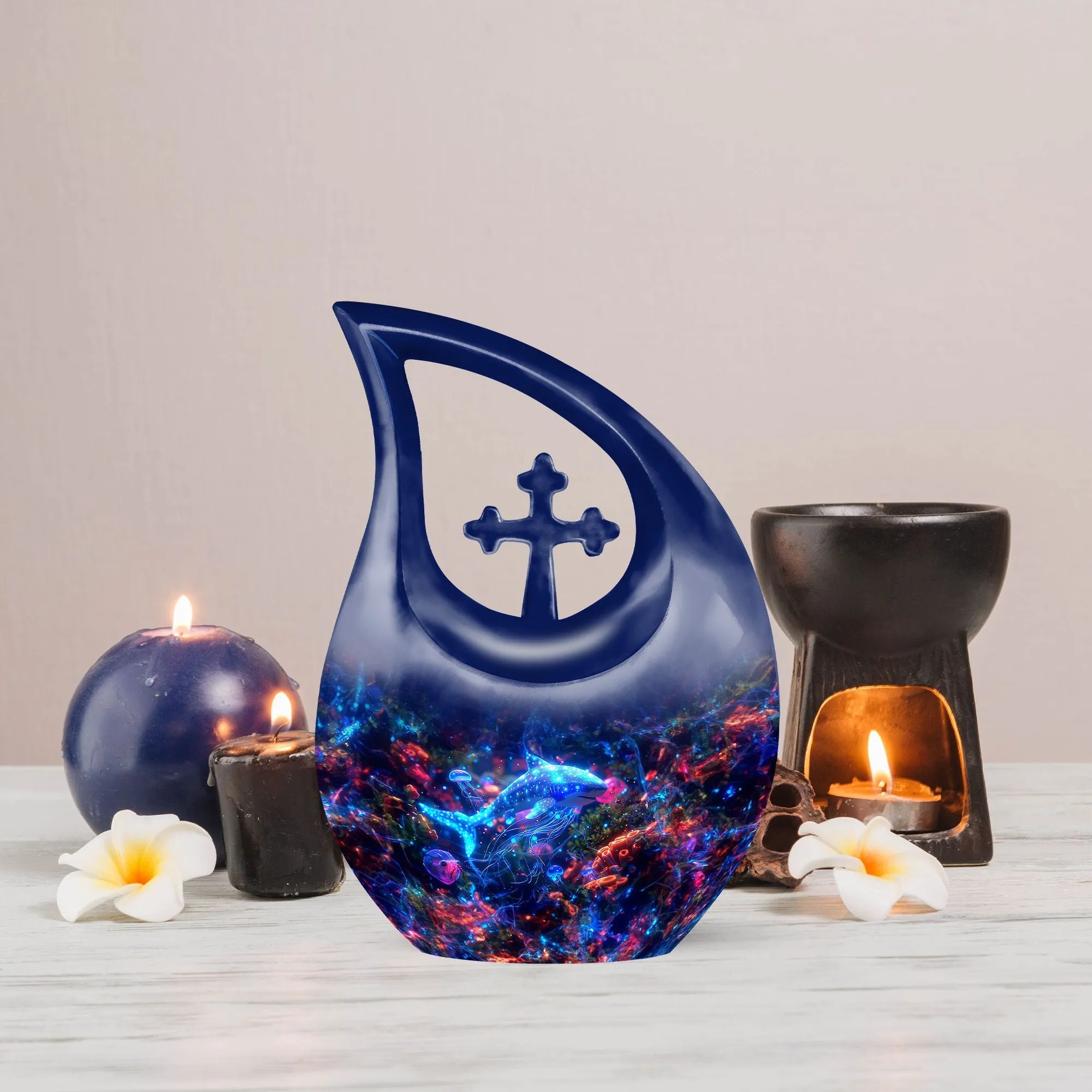 Cross Drop Fish Memorial Urn, A Testament of Love