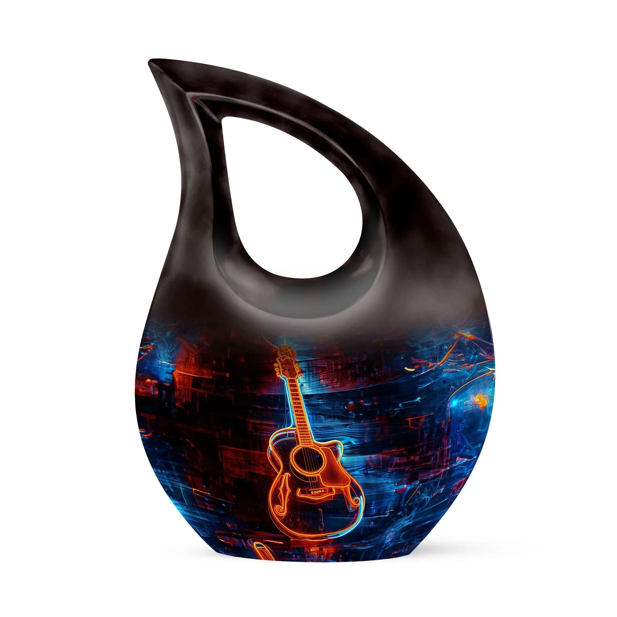 Cross Drop Guitar Urn: An Extra Large Memorial Keepsake