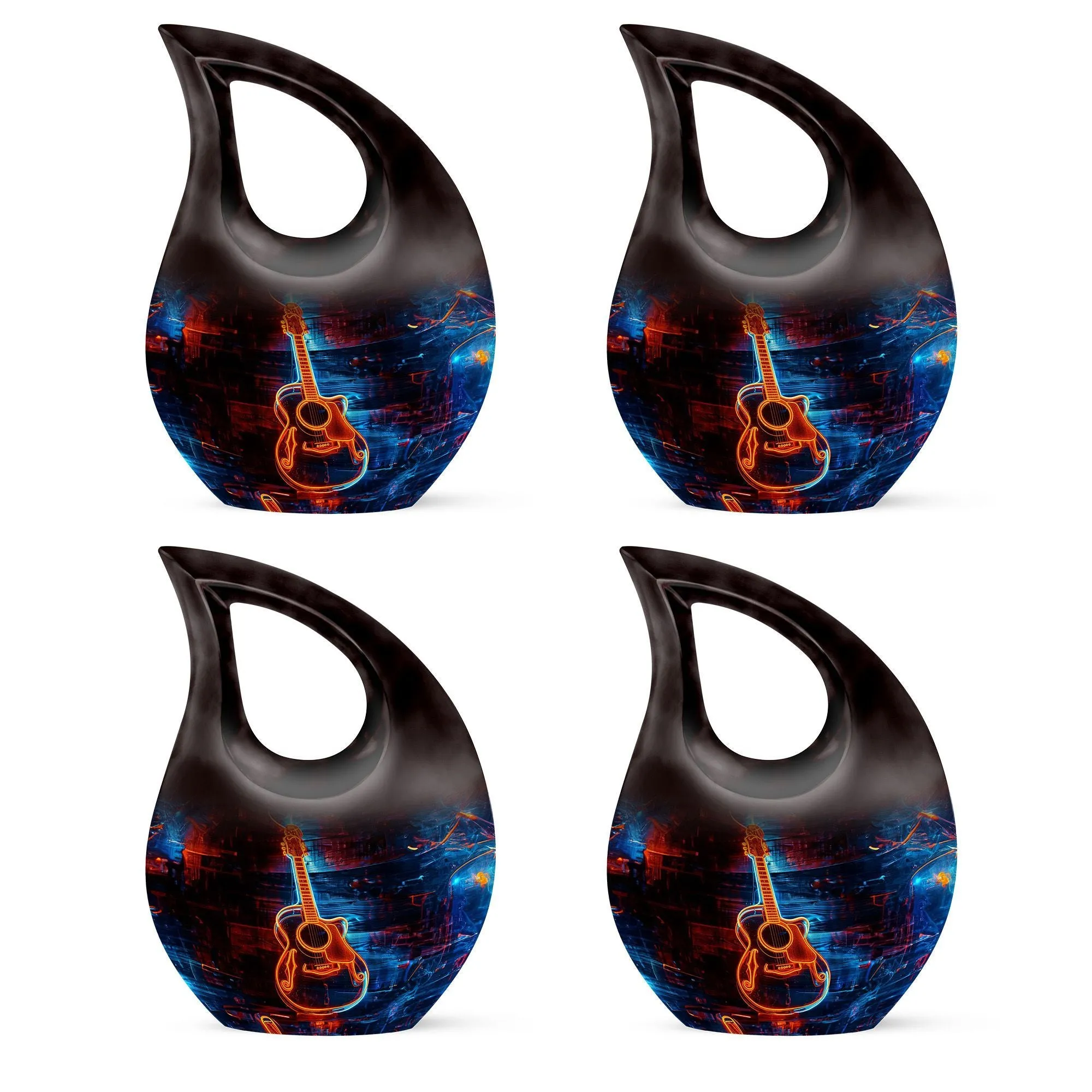 Cross Drop Guitar Urn: An Extra Large Memorial Keepsake