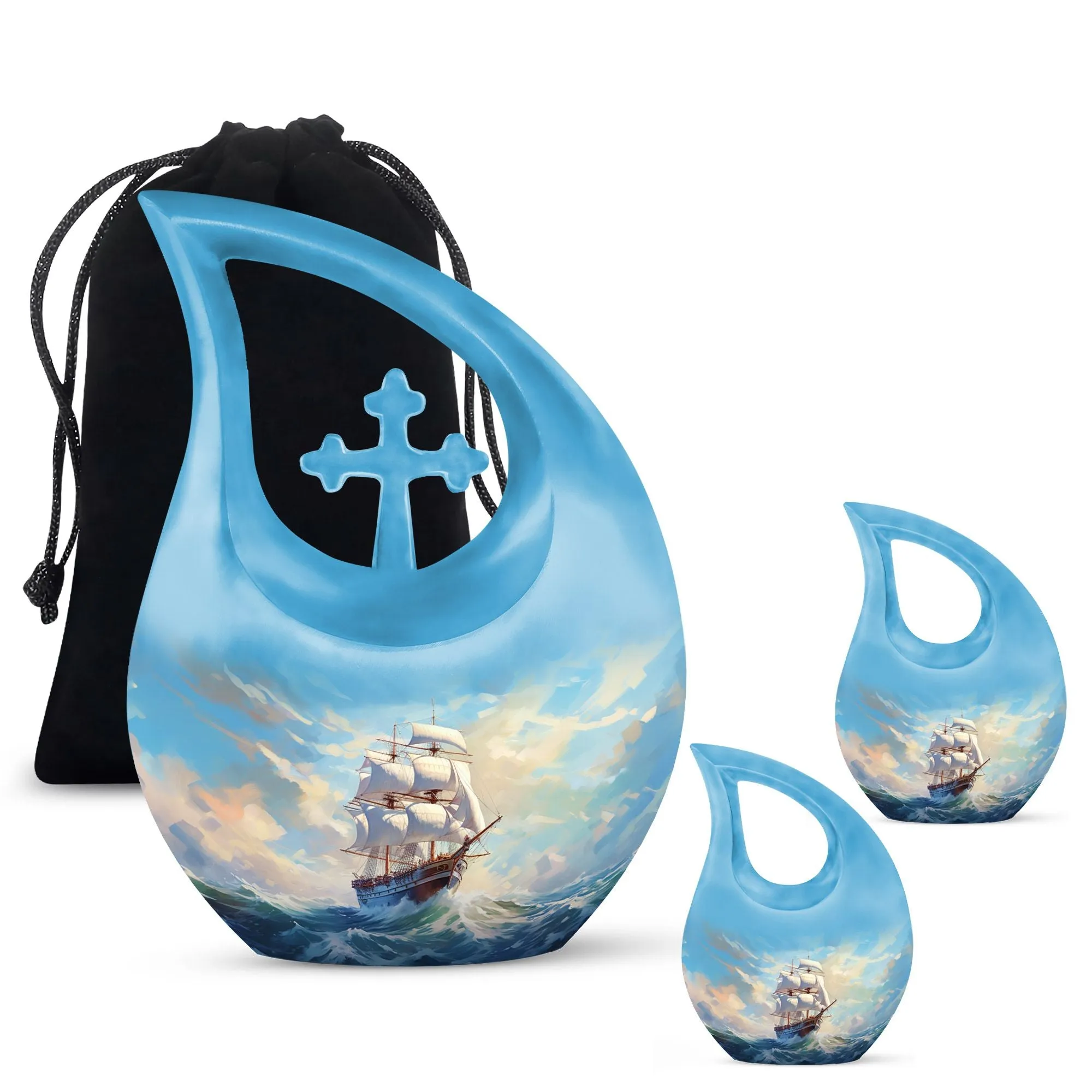 Cross Drop Ship Urn - Elegant Mini Memorial Home for Loved Ones