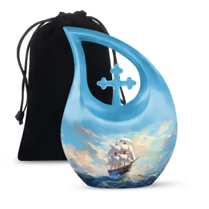 Cross Drop Ship Urn - Elegant Mini Memorial Home for Loved Ones