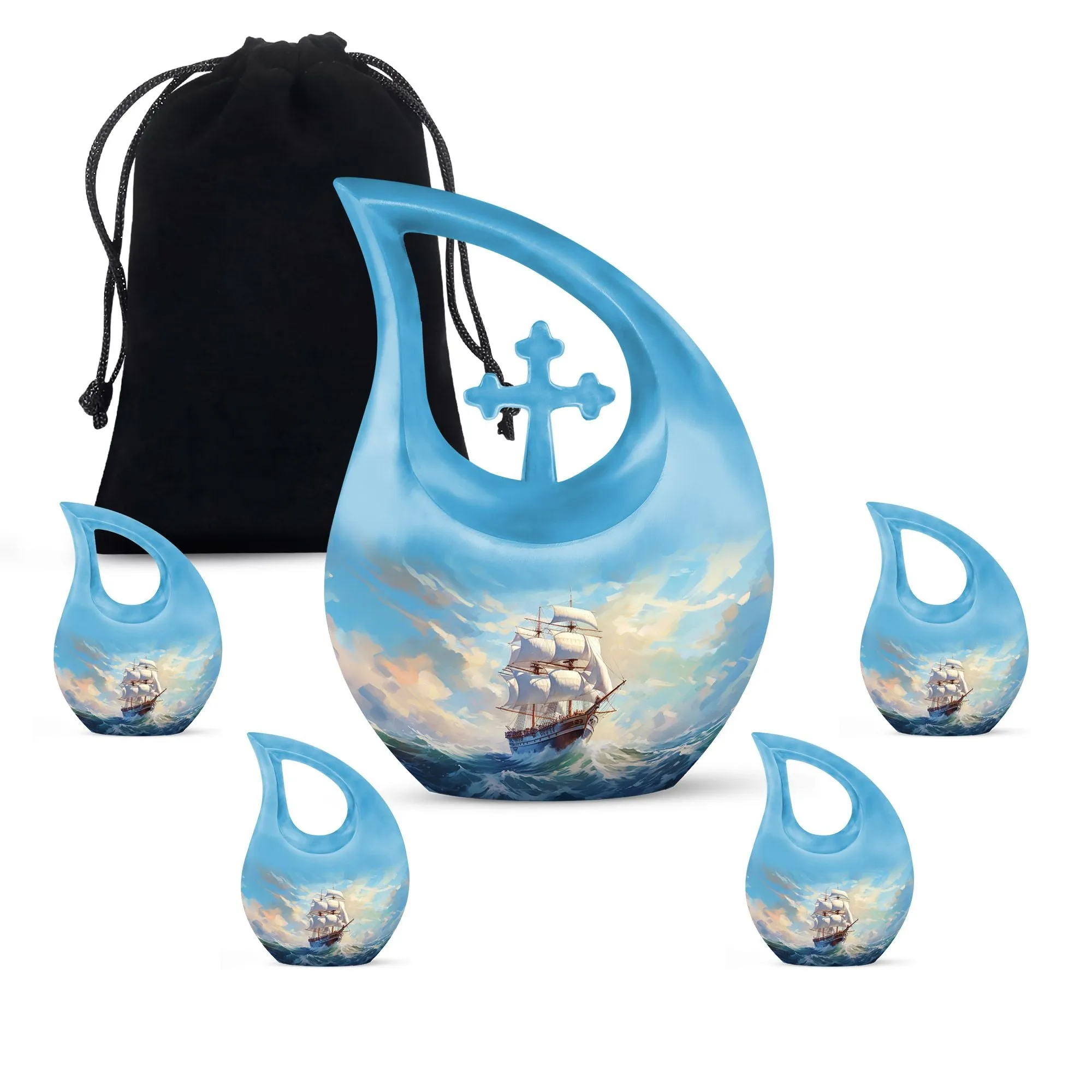 Cross Drop Ship Urn - Elegant Mini Memorial Home for Loved Ones