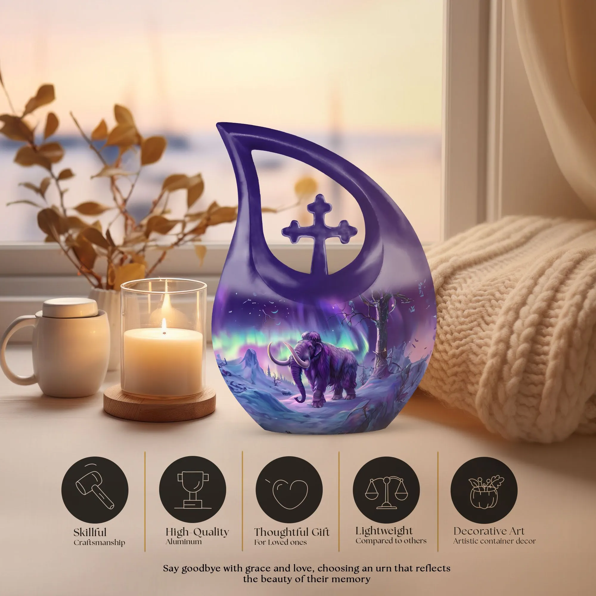 Cross Drop urn for human ashes custom urn for ashes