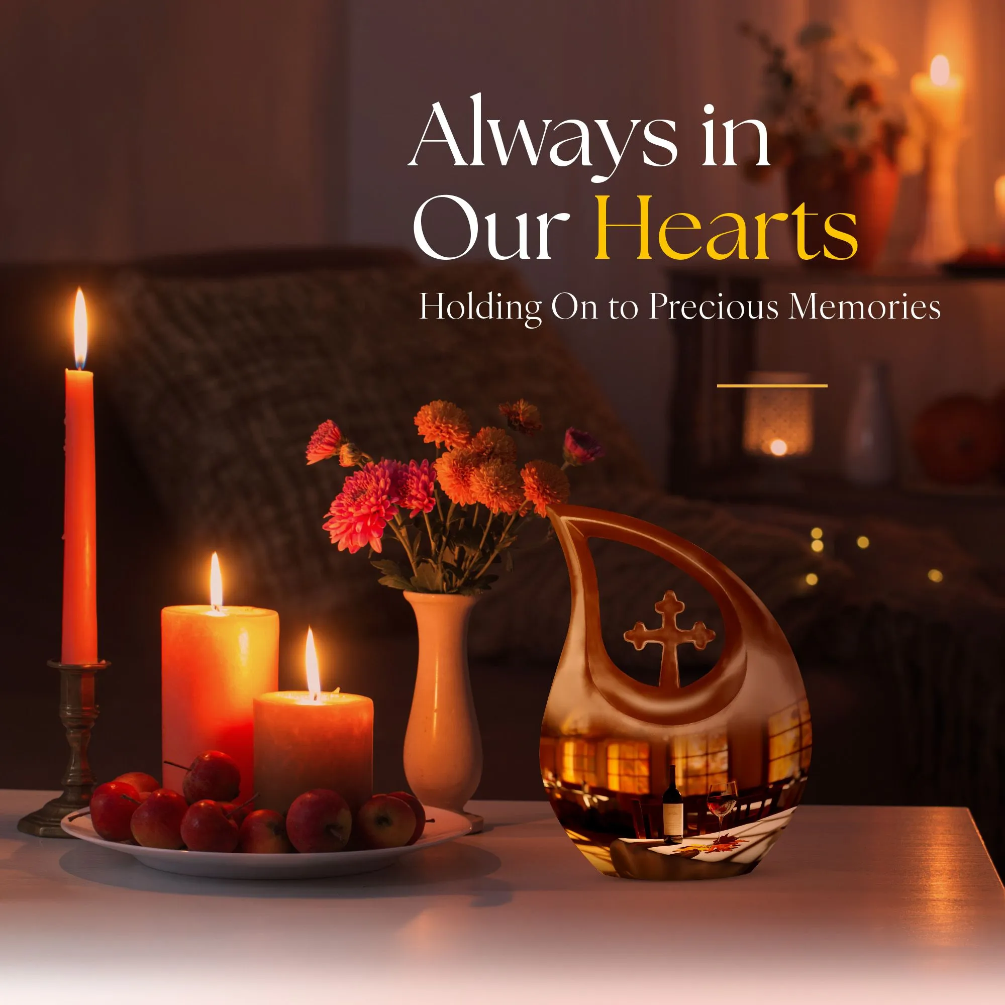 Cross Drop Wine Urn - Dignified and Affordable Memorial for Loved Ones