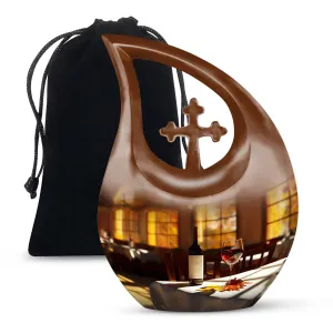 Cross Drop Wine Urn - Dignified and Affordable Memorial for Loved Ones