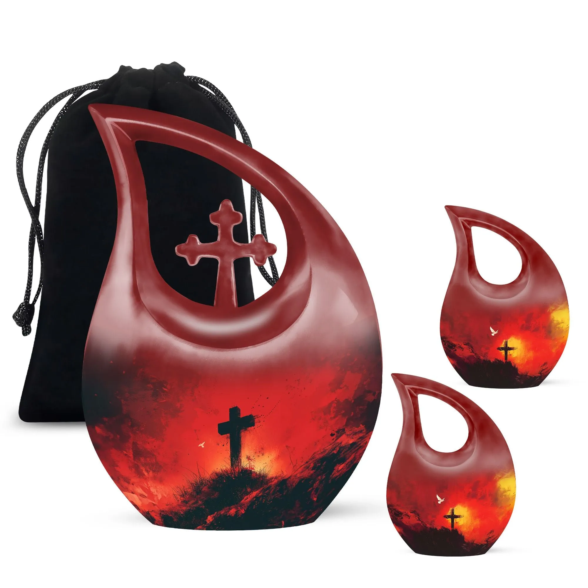 Cross Urn Eternity - Memorial Remembrance for Human Ashes