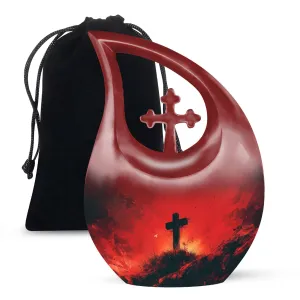 Cross Urn Eternity - Memorial Remembrance for Human Ashes