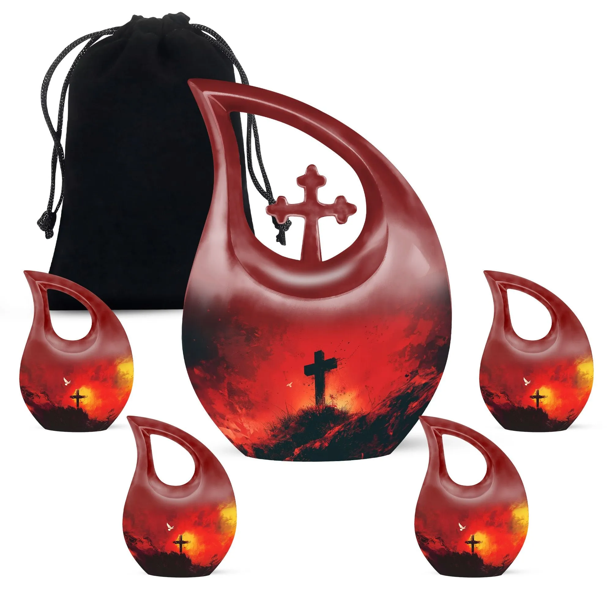 Cross Urn Eternity - Memorial Remembrance for Human Ashes