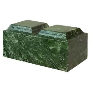 Cultured Marble Companion Urn MacKenzie Emerald Green | Companion Cultured Marble Urn | Quality Urns For less