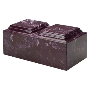 Cultured Marble Companion Urn MacKenzie Merlot  | Companion Cultured Marble Urn | Quality Urns For less