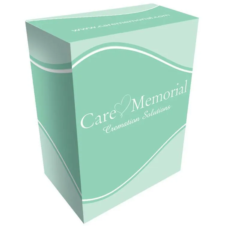 Custom Designed  Cremains Box | Fits over black plastic temporary urn | Great Advertising