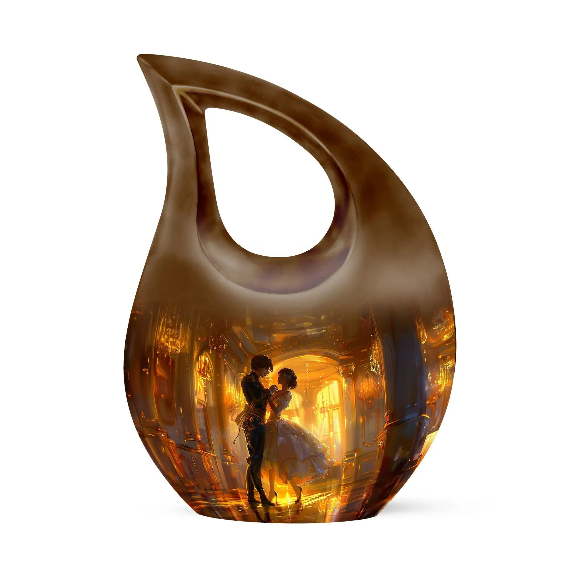 Dancing Cross Drop Mini-Urn - Personalized Memorial Keepsakes