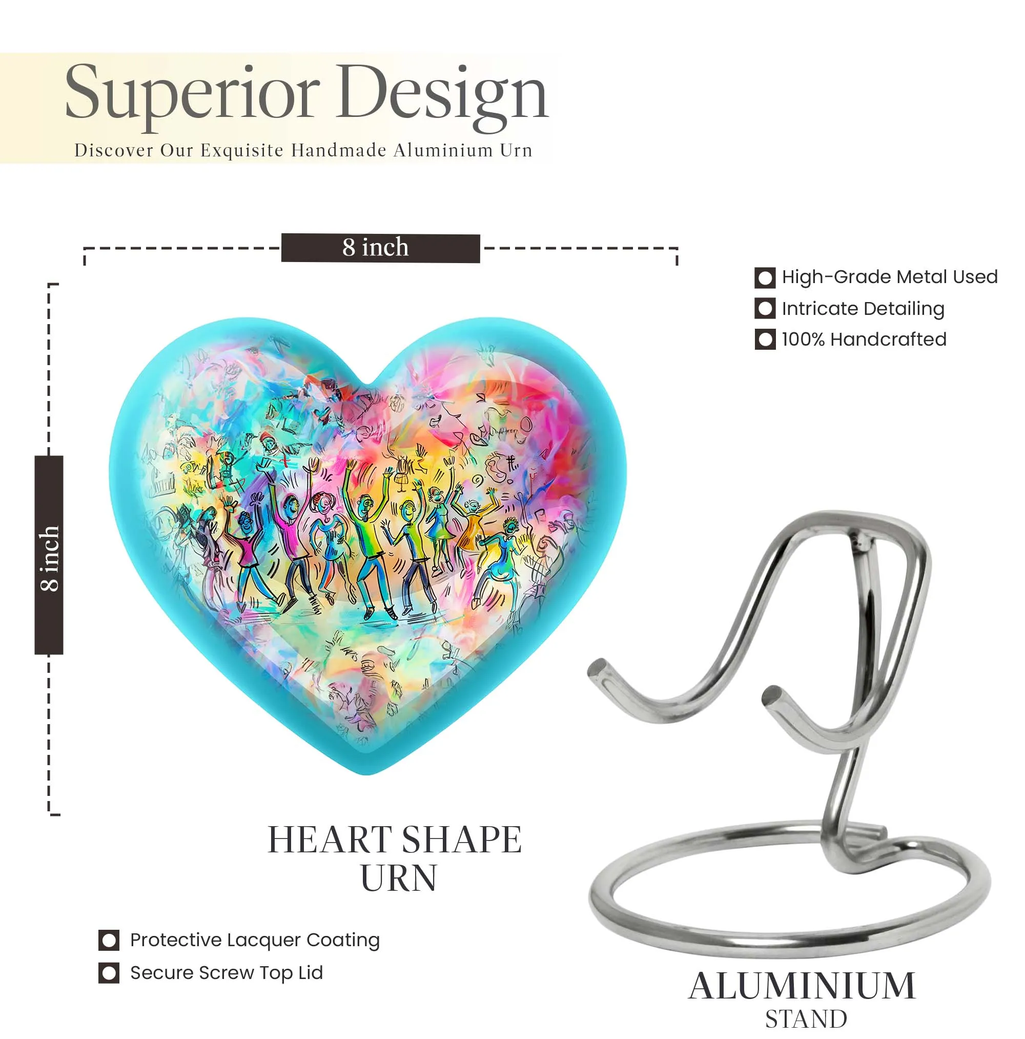 Dancing Heart Urn: Unforgettable Memorial Urn