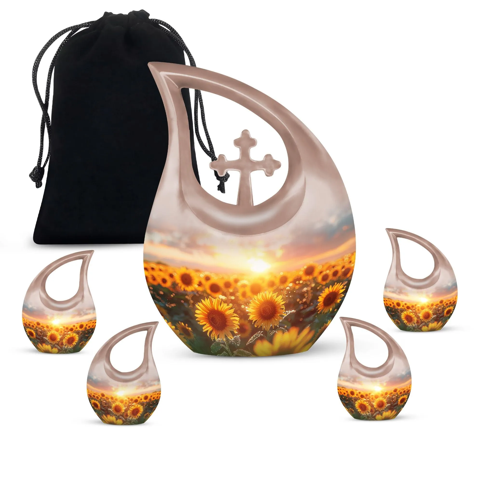 Dawn Among The Urn: Cross Drop Design Biodegradable Burial