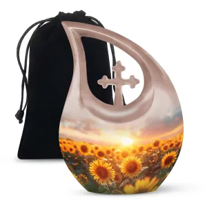 Dawn Among The Urn: Cross Drop Design Biodegradable Burial