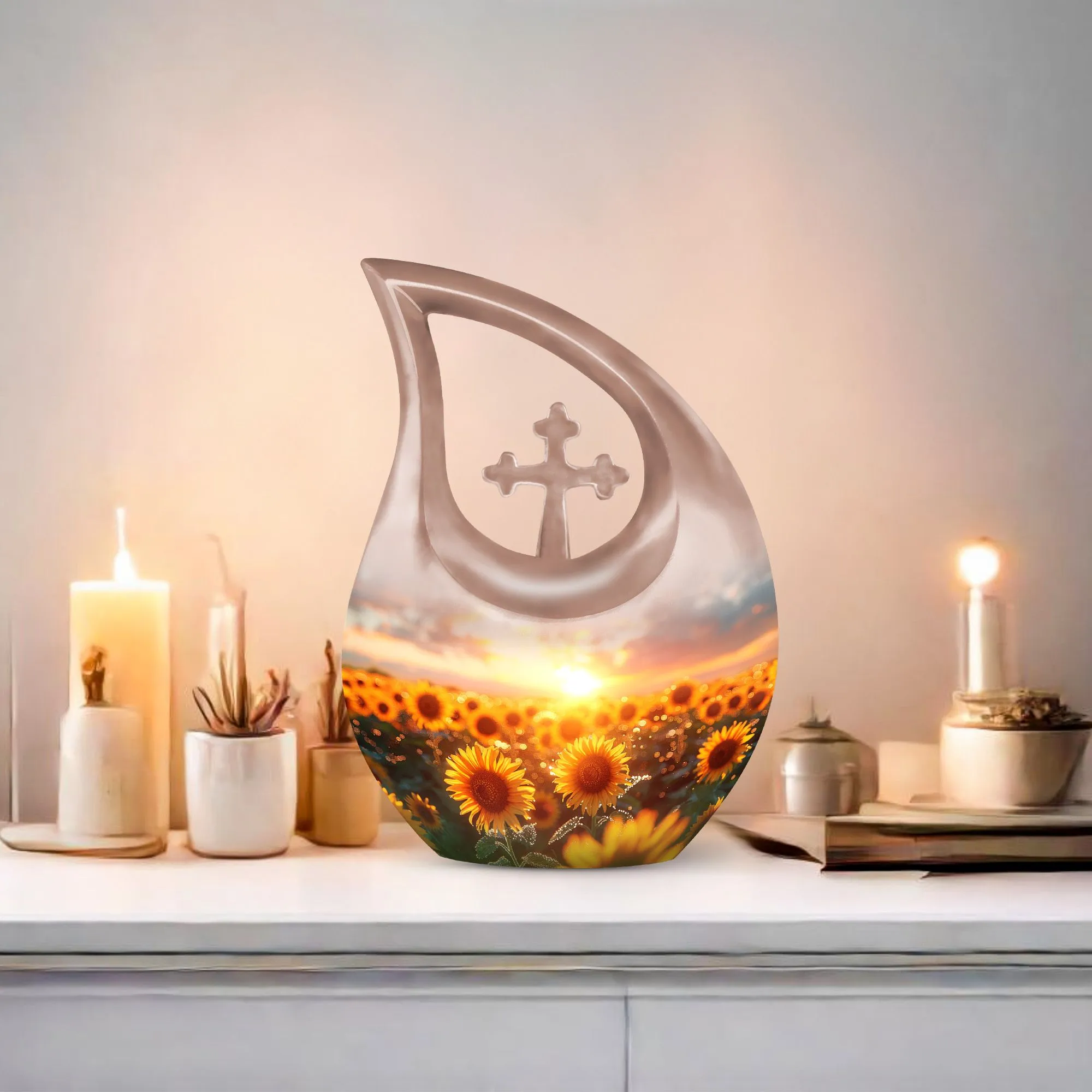 Dawn Among The Urn: Cross Drop Design Biodegradable Burial