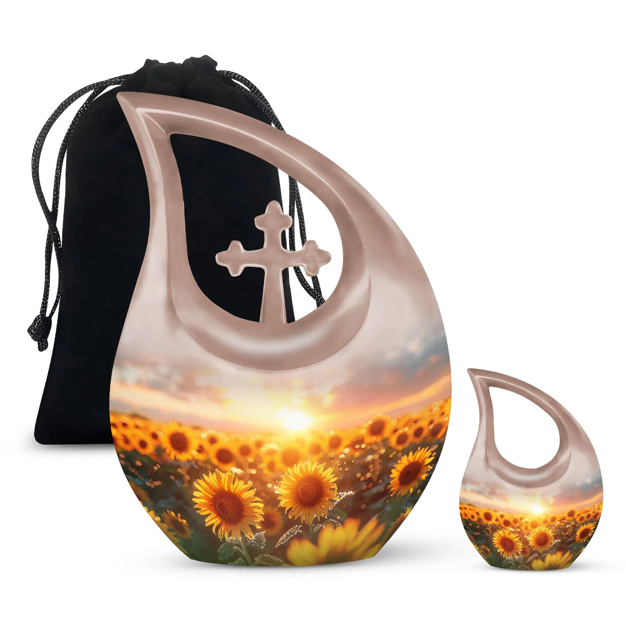 Dawn Among The Urn: Cross Drop Design Biodegradable Burial