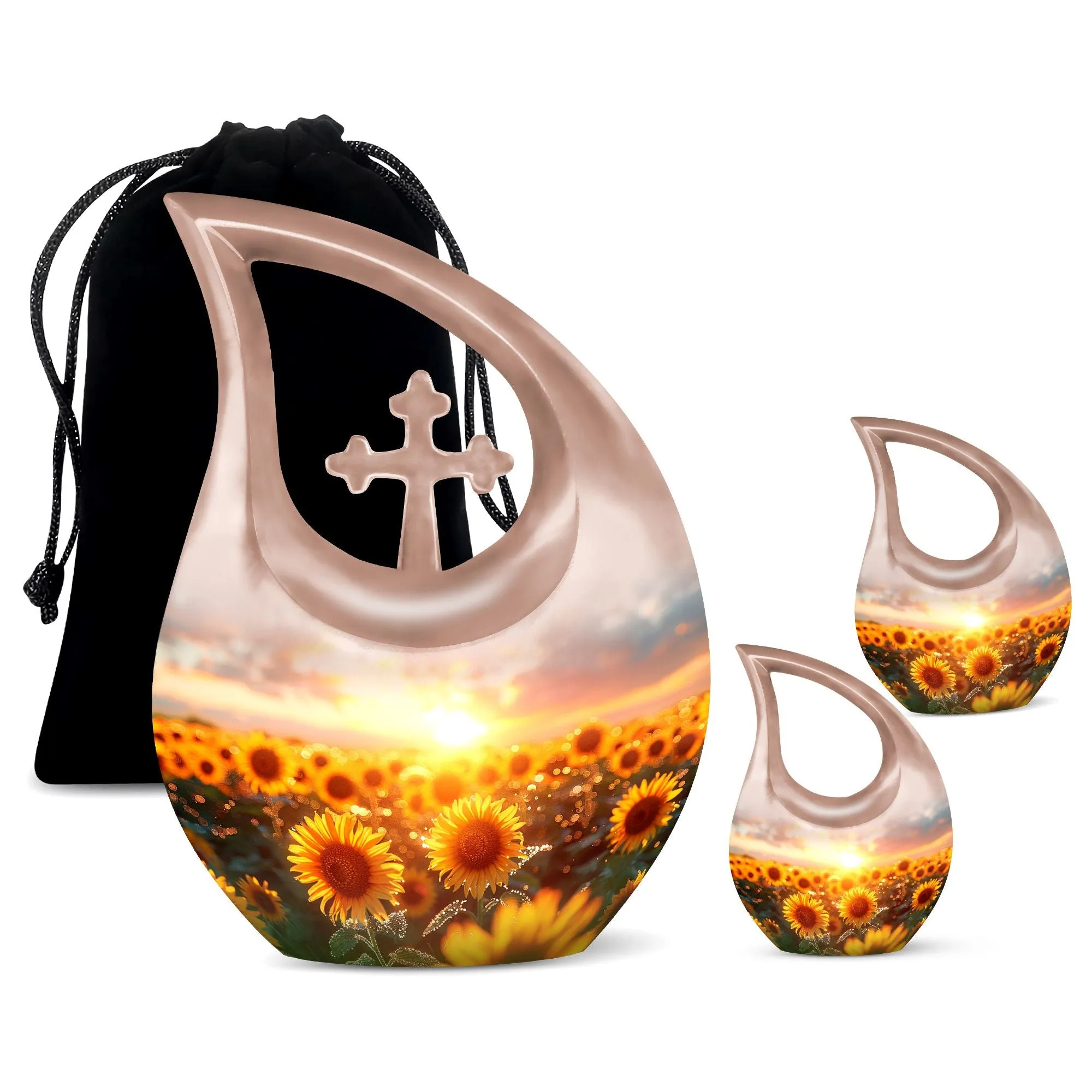 Dawn Among The Urn: Cross Drop Design Biodegradable Burial