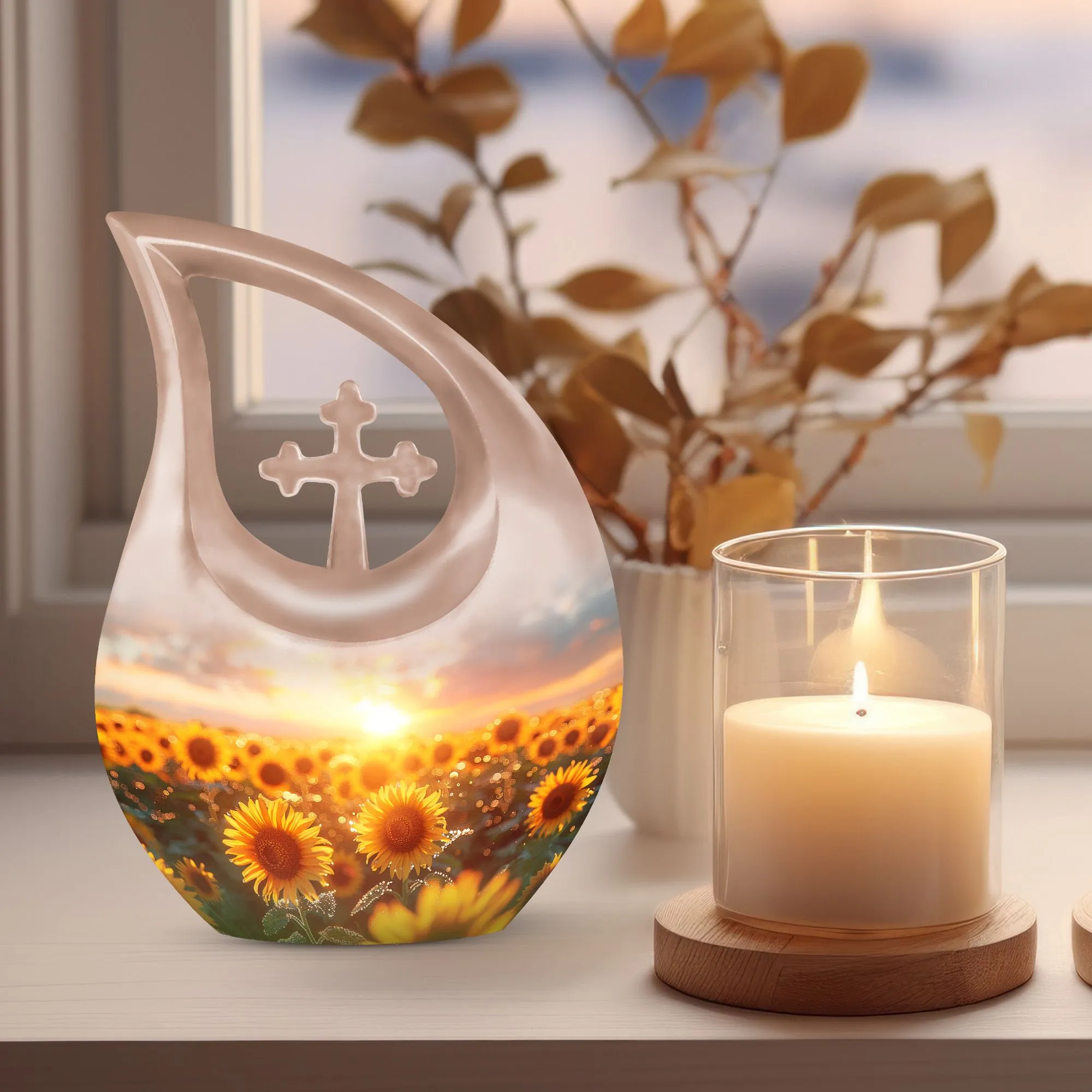 Dawn Among The Urn: Cross Drop Design Biodegradable Burial
