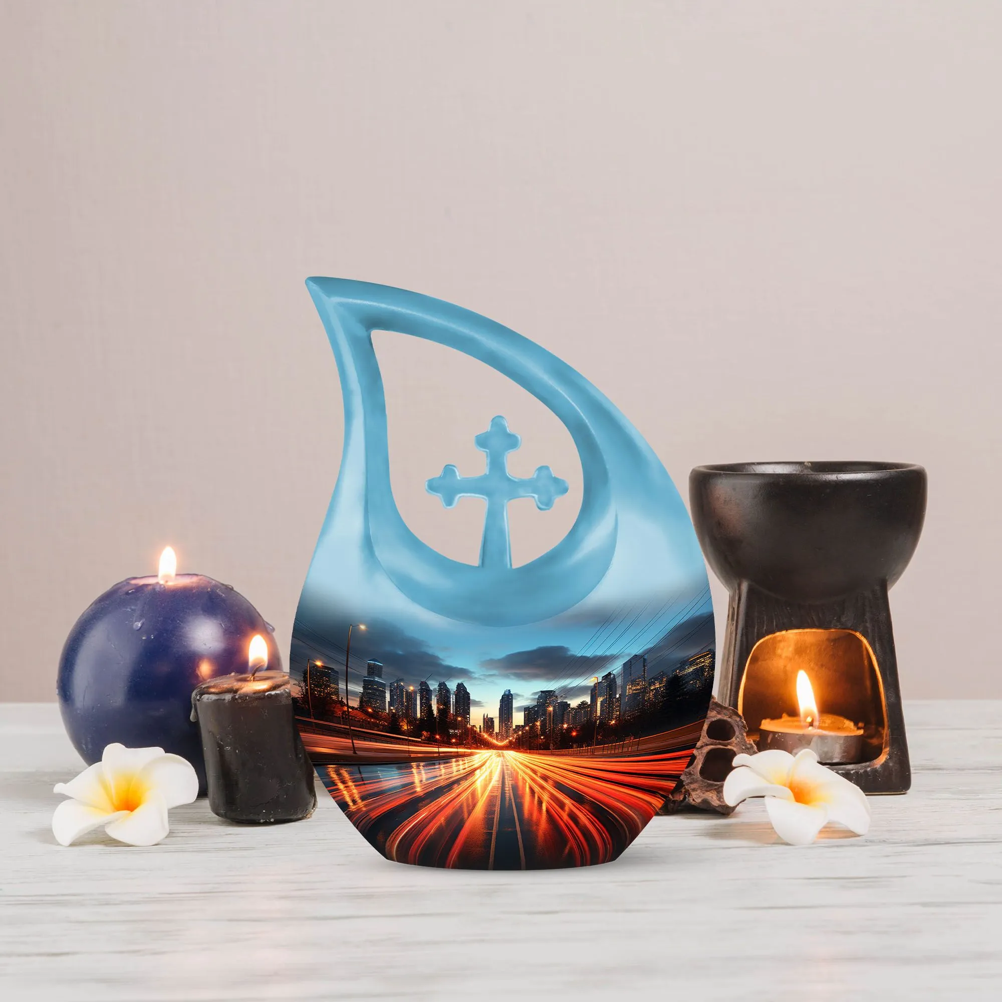 Dawn Urn - Cross Drop Crafted Keepsake Urn