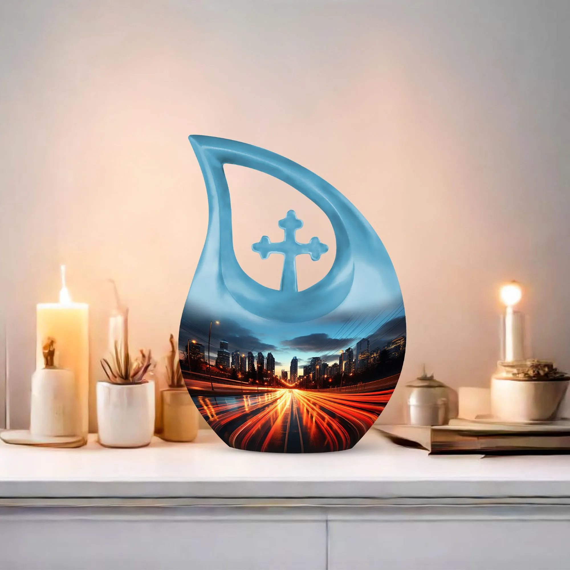 Dawn Urn - Cross Drop Crafted Keepsake Urn