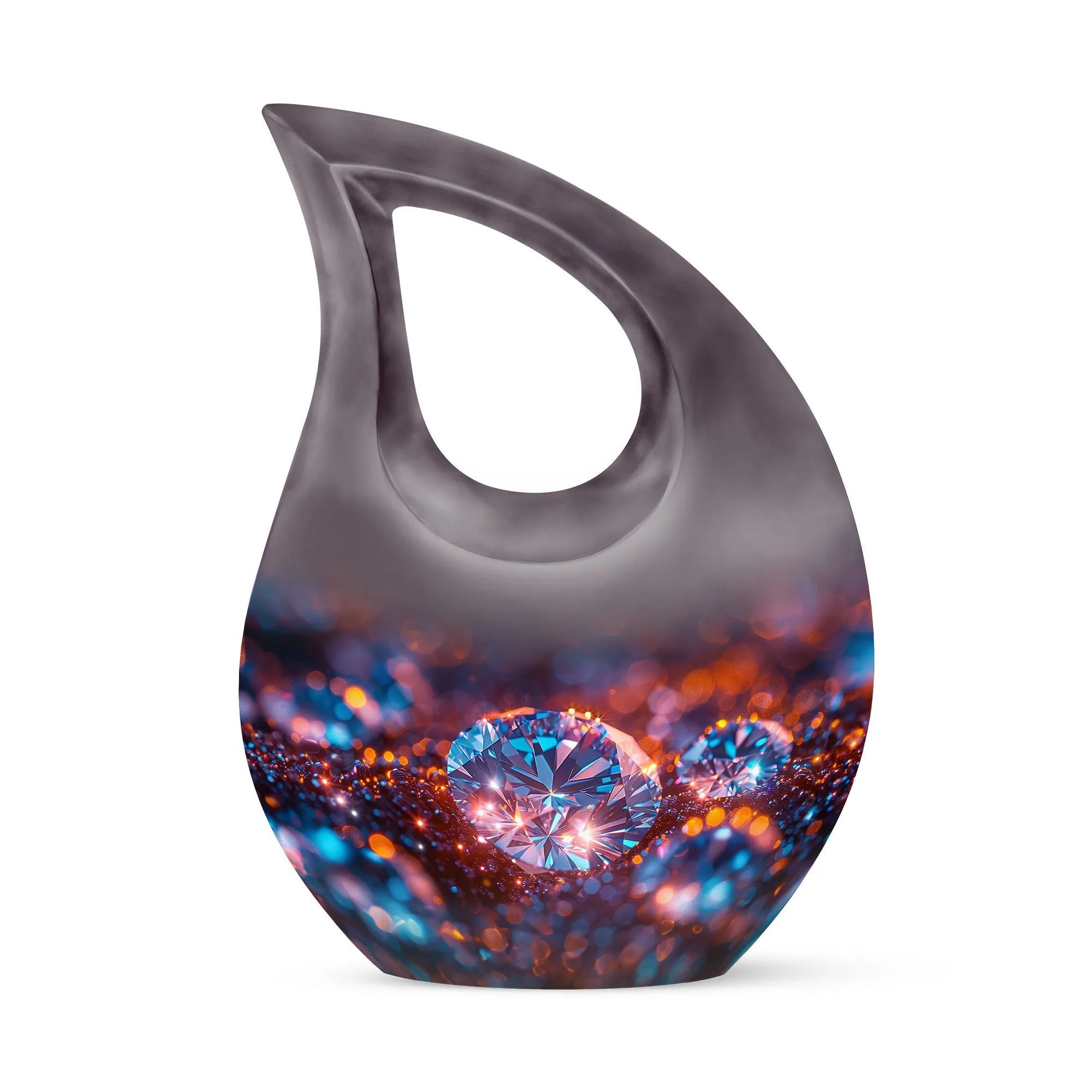 Dazzling Diamond Urn: Large Cross Drop Memorial Urn