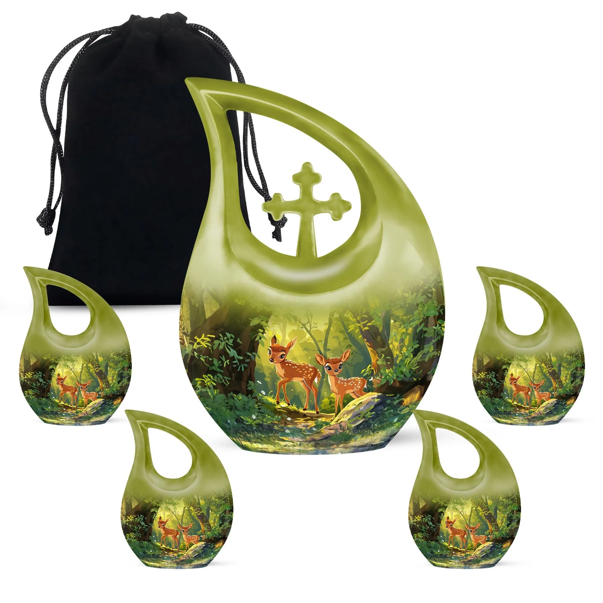 Deer Cremation Customized Memorial Urn For Ashes