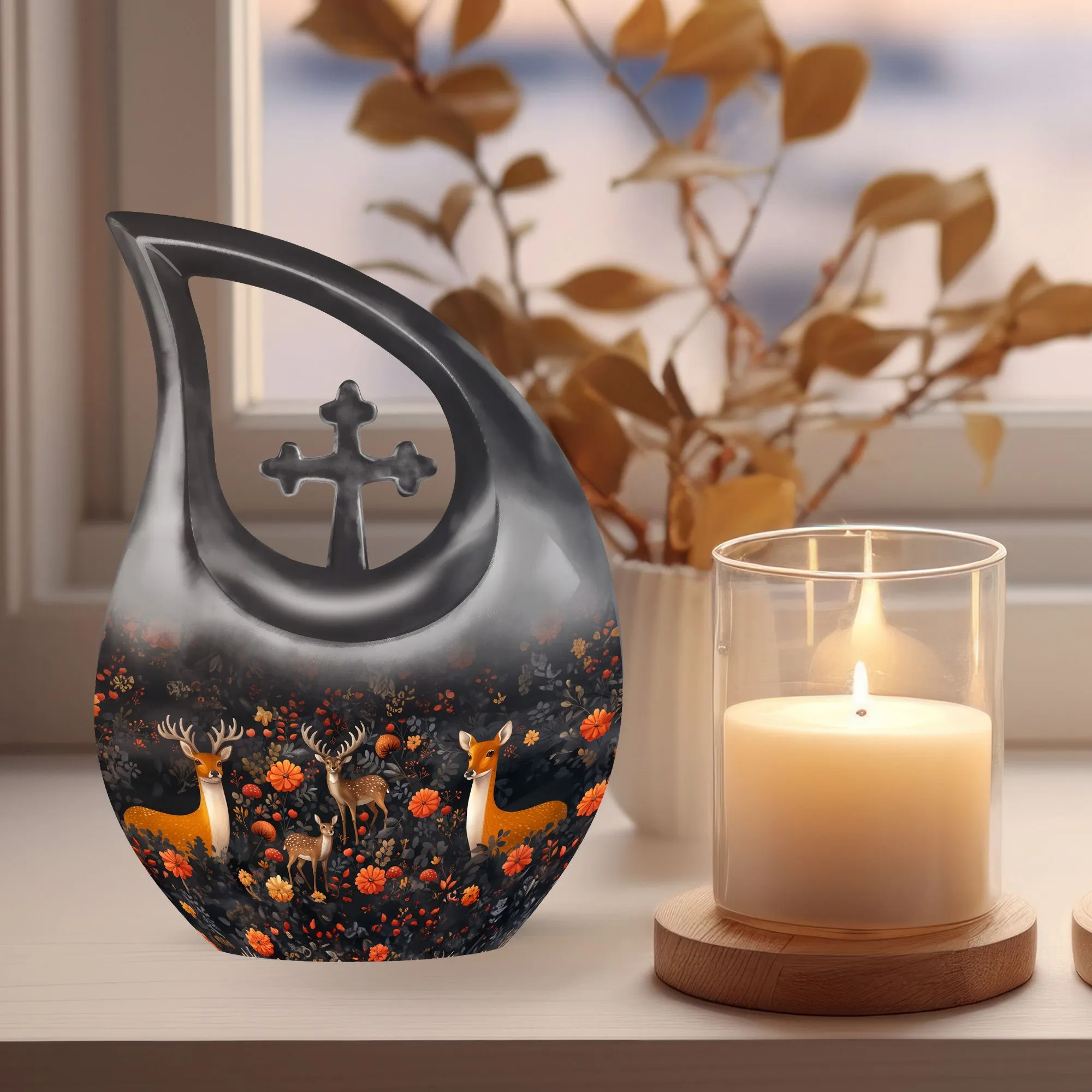 Deer Cremation Urn ; Xxl Cremation Urn For Human ashes