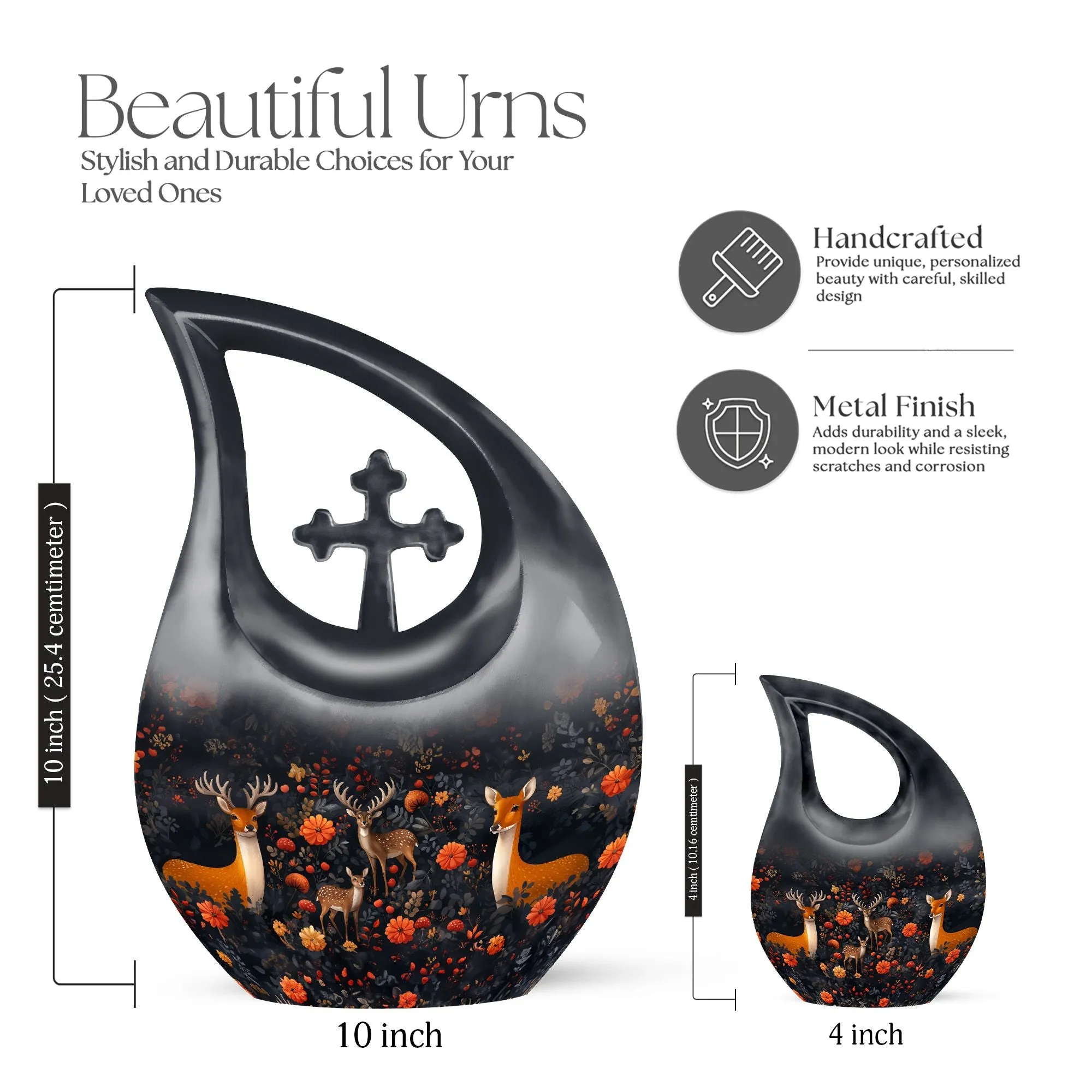 Deer Cremation Urn ; Xxl Cremation Urn For Human ashes