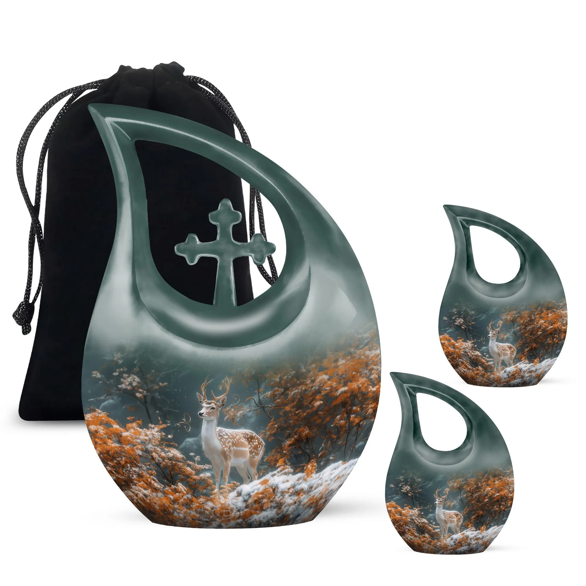 Deer Memorial Urn - Small Cremation Urn For Human Ashes