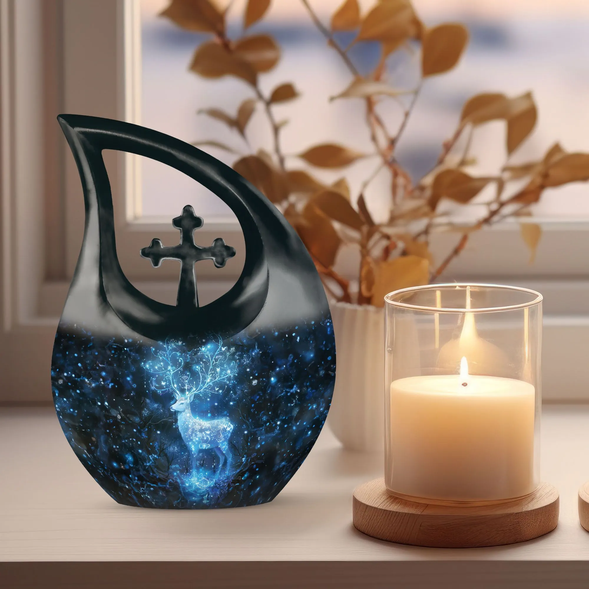 Deer-Themed Mini Urn Funeral Urn containers to put human ashes in