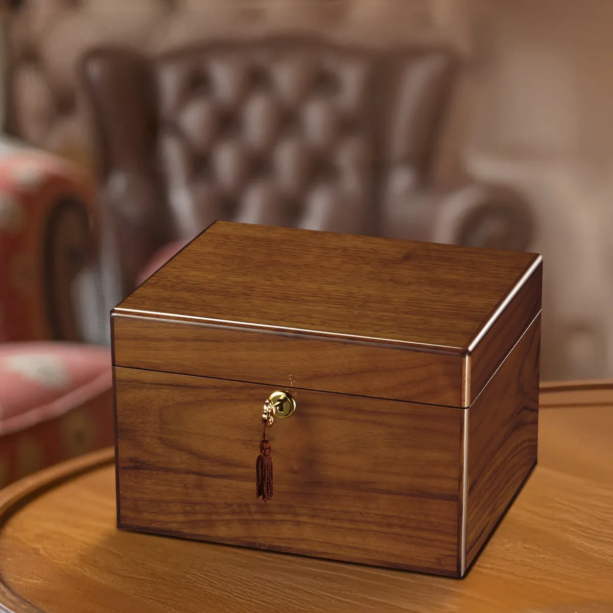 Devotion IV Walnut Chest Wood Urn
