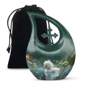 Dewy Dawn Duckling Memorial Urn For Human Ashes