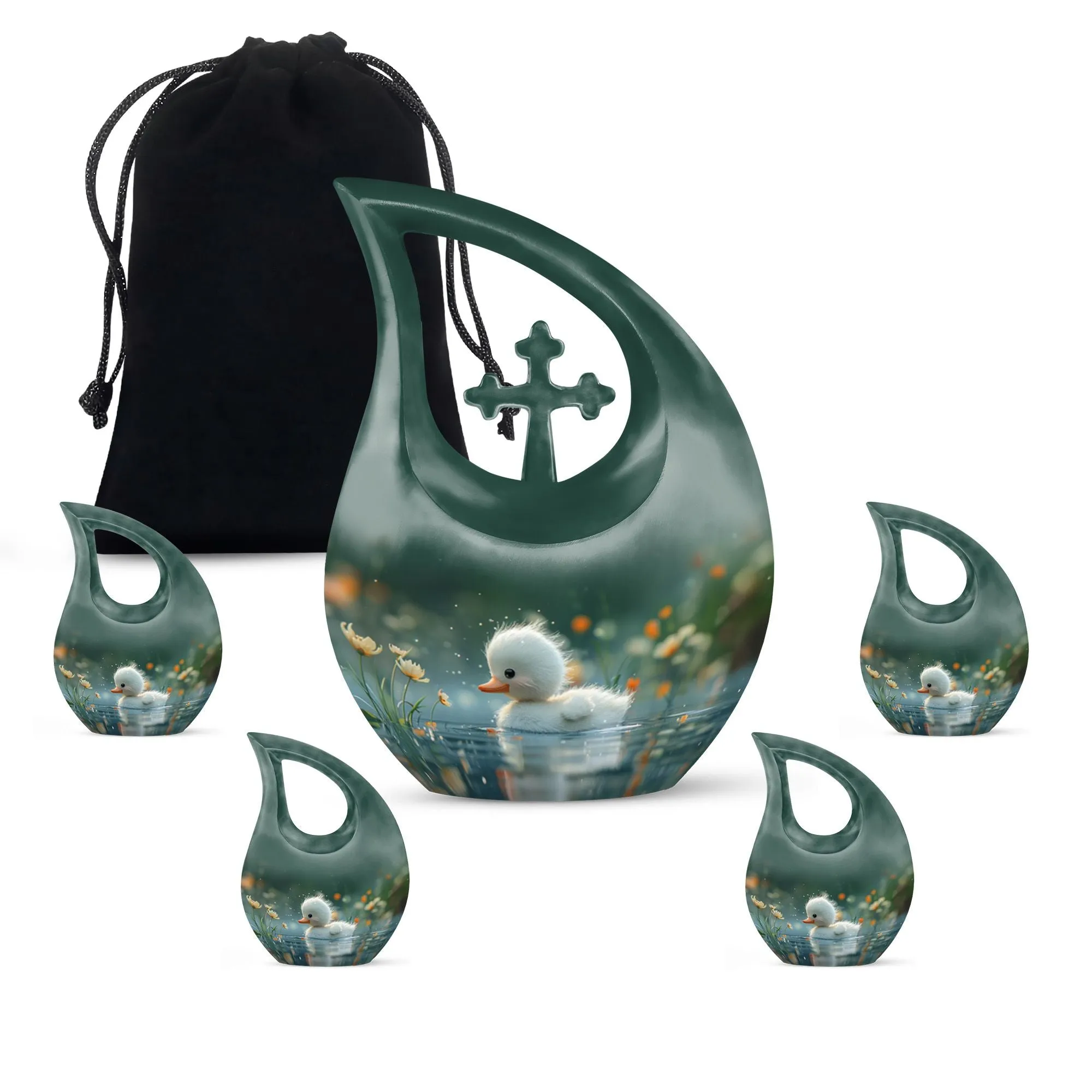 Dewy Dawn Duckling Memorial Urn For Human Ashes