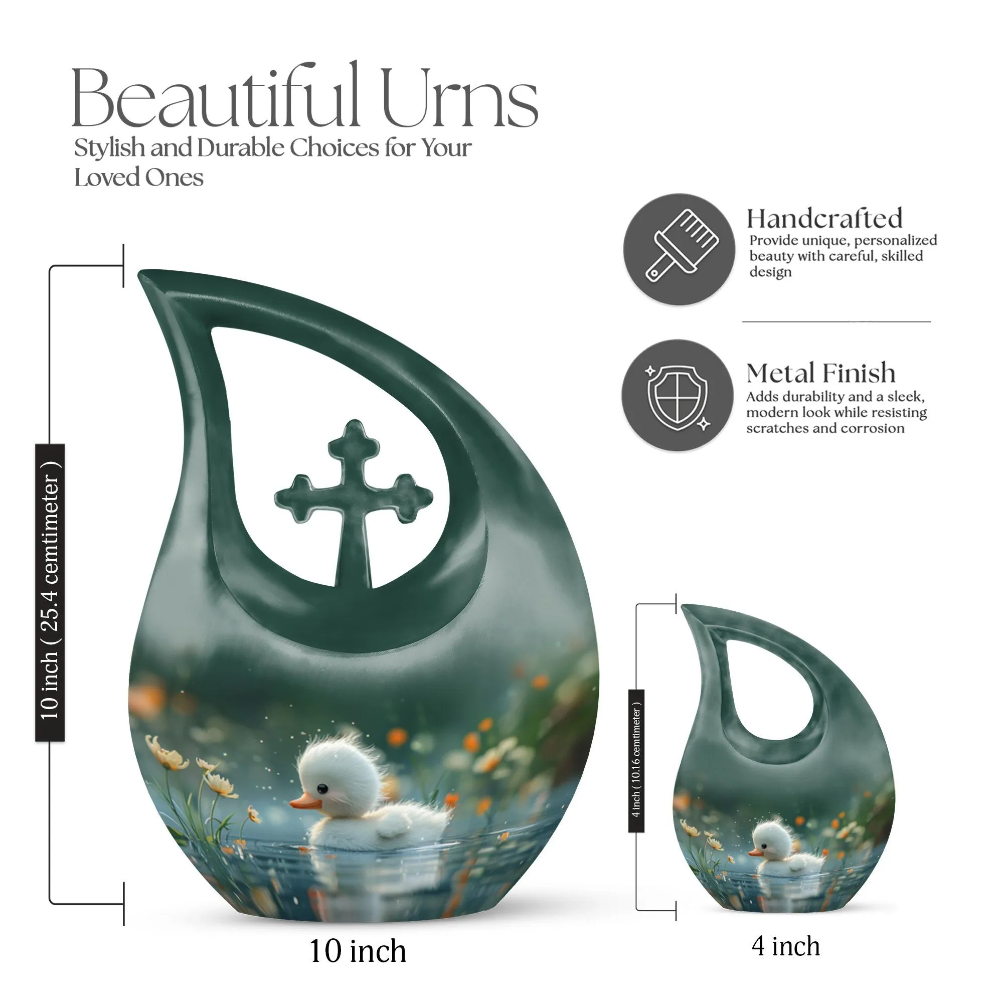 Dewy Dawn Duckling Memorial Urn For Human Ashes