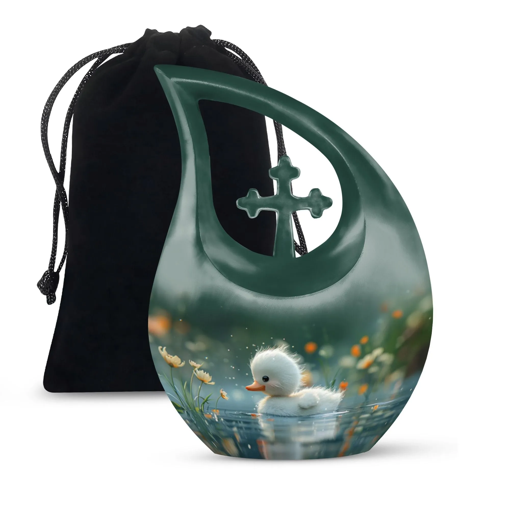 Dewy Dawn Duckling Memorial Urn For Human Ashes
