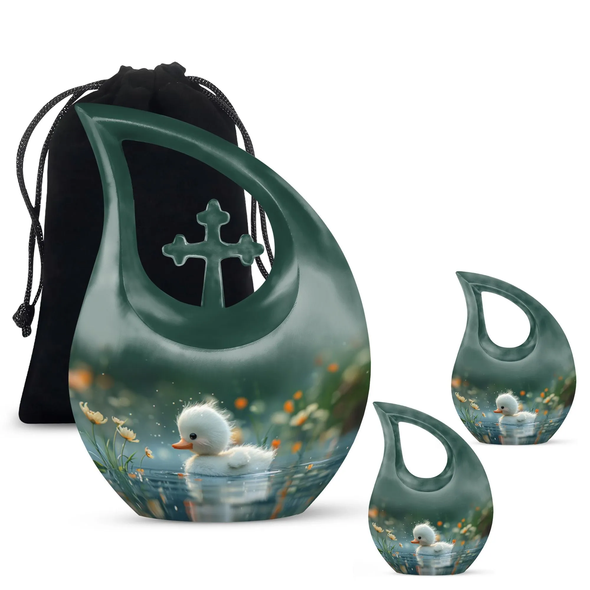 Dewy Dawn Duckling Memorial Urn For Human Ashes