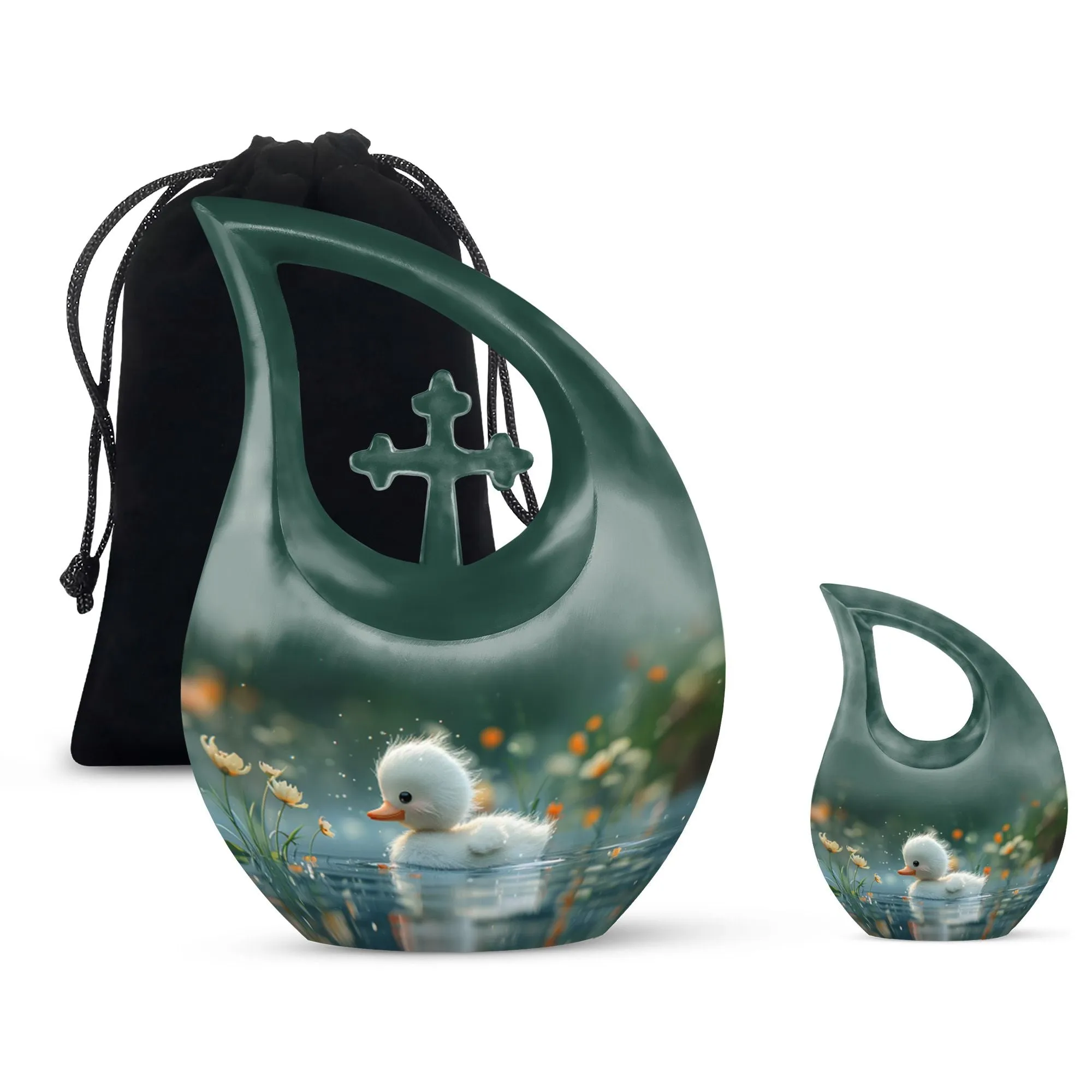 Dewy Dawn Duckling Memorial Urn For Human Ashes