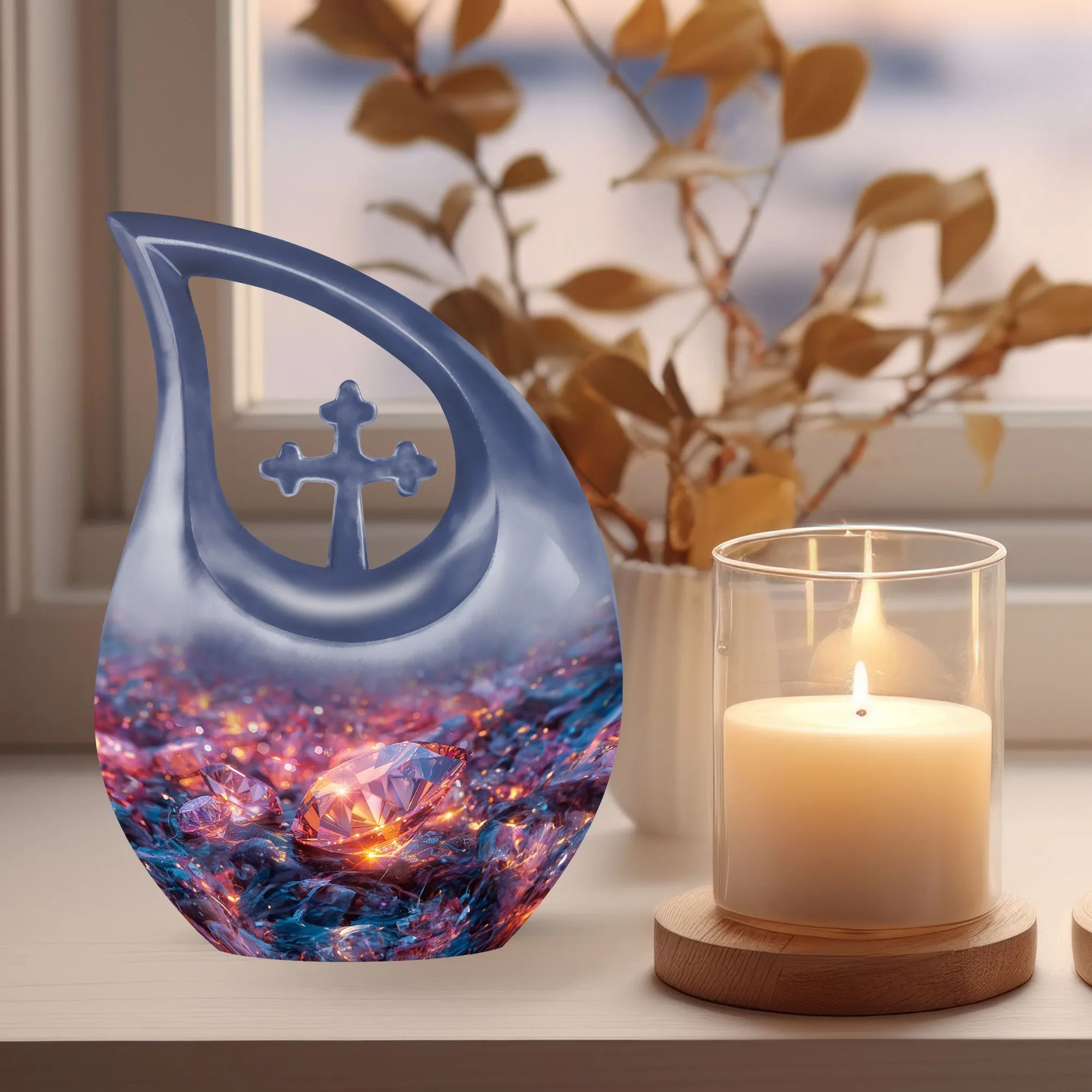 Diamond Urn Harmony - Peaceful Memorial Cremation Urn